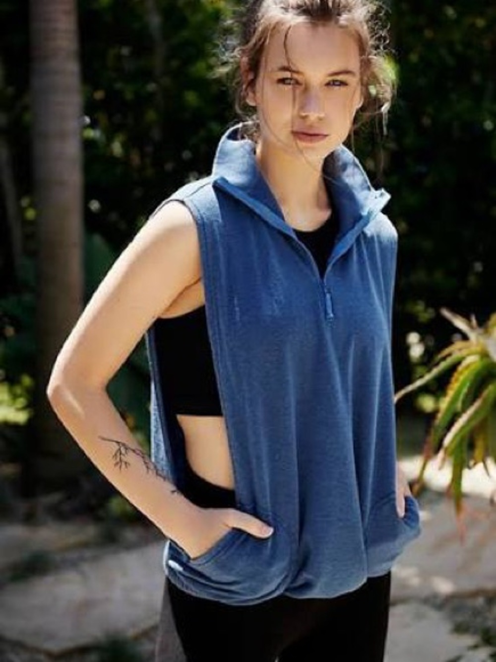 Free People Movement Movin’ On Quarter Zip Vest / size M